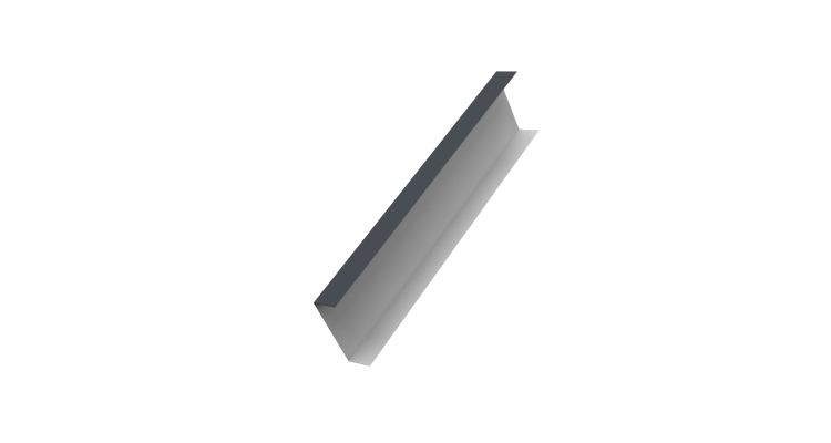 Декоративная накладка на столб универсальная 80х80 для забора жалюзи 0,45 PE RAL 7024 мокрый асфальт (2,5м)