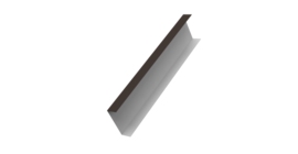 Декоративная накладка на столб универсальная 80х80 для забора жалюзи 0,5 Rooftop Бархат RR 32 темно-коричневый (1,8м)