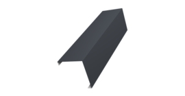 Декоративная накладка на столб универсальная угловая 60х60 для забора жалюзи 0,45 Drap RAL 7024 мокрый асфальт (2,5м)