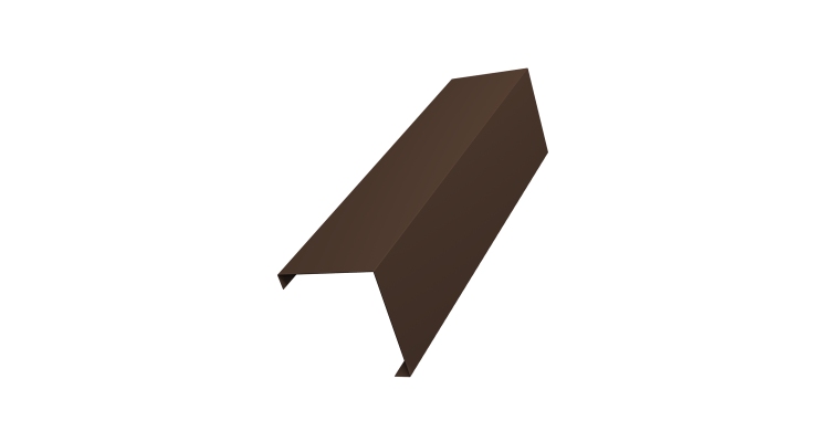 Декоративная накладка на столб универсальная угловая 62х55 для забора жалюзи 0,5 Atlas X RAL 8017 шоколад (1,8м)