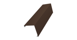 Декоративная накладка на столб универсальная угловая 80х80 для забора жалюзи 0,5 Drap TX RAL 8017 шоколад (2м)