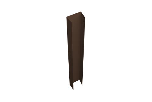 Крепежная планка верхняя Texas 0,45 Drap TwinColor RAL 8017 шоколад (1,8м)