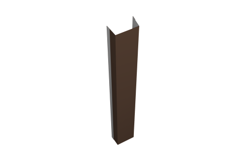 Крепежная планка нижняя Texas 0,45 PE RAL 8017 шоколад (2м)