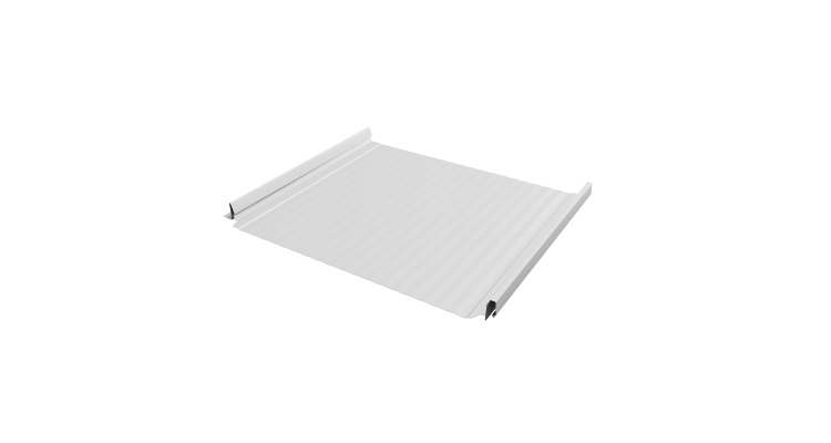 Кликфальц Pro Gofr Grand Line 0,5 PE с пленкой на замках RAL 9003 сигнальный белый