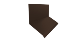 Планка примыкание верхнее к стене фальц Grand Line 150х130х20 0,45 Drap RAL 8017 шоколад (2м)