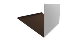 Планка примыкание верхнее к трубе фальц Grand Line 0,5 Drap TX RAL 8017 шоколад (2м)