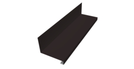 Планка примыкание нижнее к трубе фальц 0,45 Drap ST RAL 9005 черный (2м)