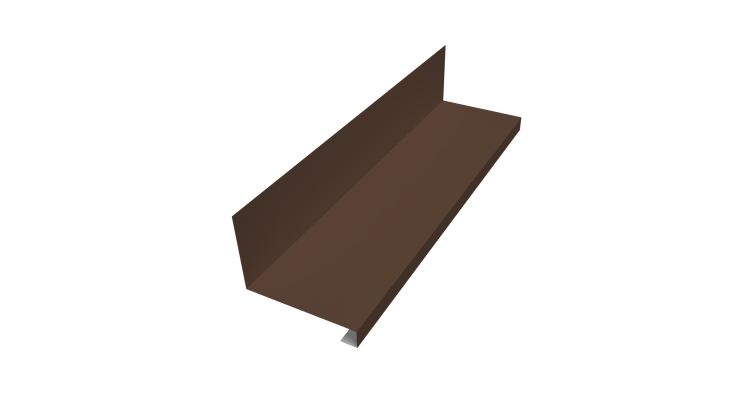 Планка примыкание нижнее к трубе фальц 0,45 Drap TR RAL 8017 шоколад (3м)