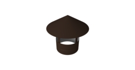 Дымник на трубу круглый d80 0,45 PE с пленкой RAL 8017 шоколад