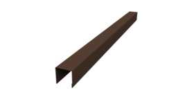 Планка вертикальная лицевая для забора жалюзи Palermo 0,45 Drap-double TX RAL 8017 шоколад (1,8м)