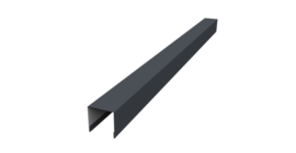 Планка вертикальная лицевая для забора жалюзи Palermo 0,5 PurPro Matt 275 RAL 7024 мокрый асфальт (2м)