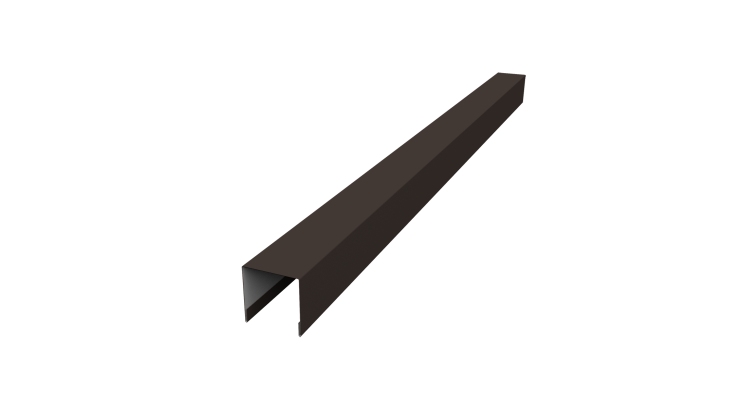 Планка вертикальная лицевая для забора жалюзи Palermo 0,5 Satin Matt TX RR 32 темно-коричневый (2м)