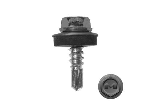 Саморез по металлу Daxmer 5,5х19 RAL 9006 (250) сверло №3