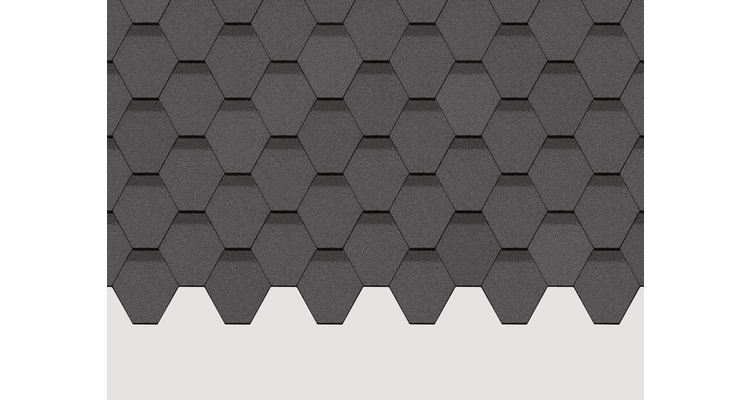 Гибкая черепица Docke Standard Сота, Серый