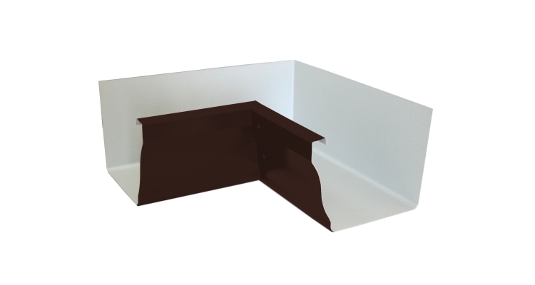 Угол желоба внутренний Vortex 90гр 127мм RAL 8017 шоколад